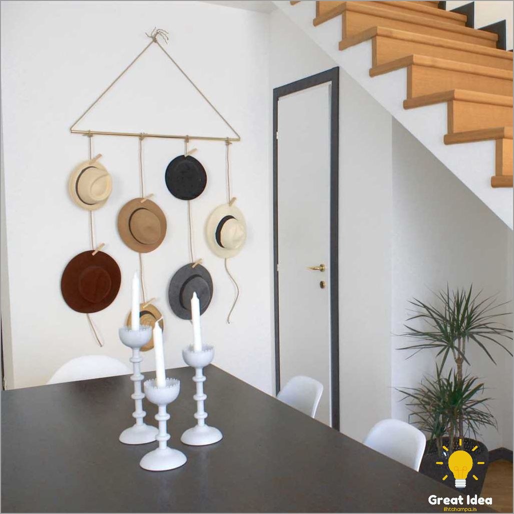 Wooden Hat Rack with Hooks