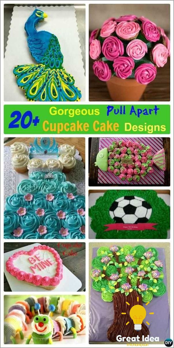 Unique Pull Apart Cupcake Cake Ideas for Adults | Cupcake Cake Designs
